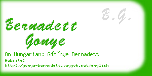 bernadett gonye business card